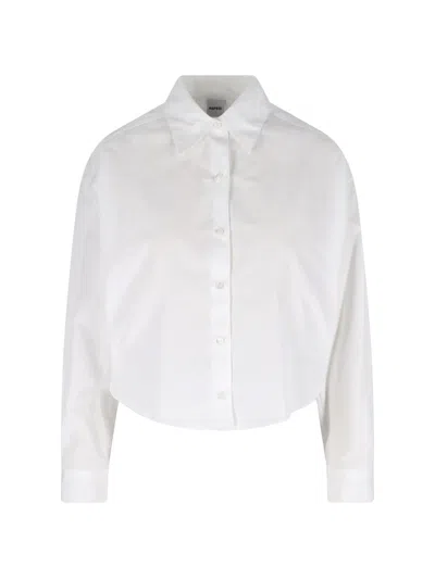 Aspesi Shirt Style Top Collared Neck Long Sleeves In White