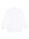 Aspesi Gathered Poplin Shirt In White