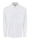 Aspesi White Button-down Shirt With Structured Collar In White