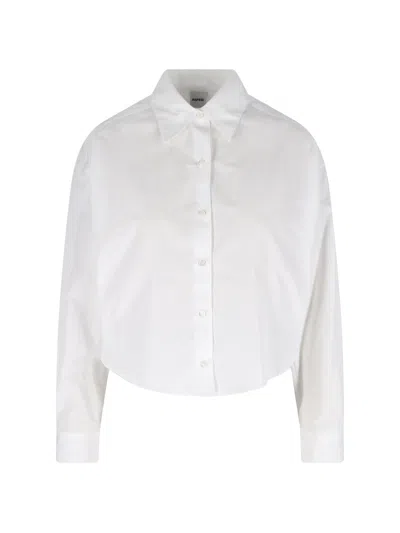 Aspesi Shirt Style Top Collared Neck Long Sleeves In White