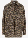 Aspesi Cotton Shirt With Leo Pattern In Spotted