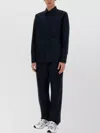 Aspesi Cotton Shirt With Long Sleeves And Chest Pocket In Black