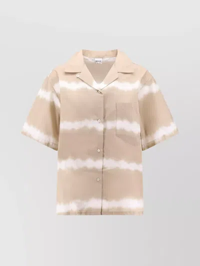 ASPESI COTTON SHIRT WITH PRINTED TIE-DYE PATTERN
