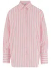 Aspesi Cotton Shirt With Striped Pattern In Pink