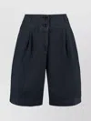 Aspesi Cotton Shorts Back Pocket In Blue