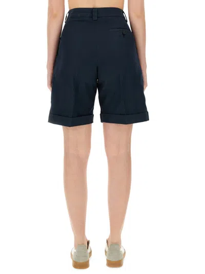 Aspesi Cotton Shorts In Blue