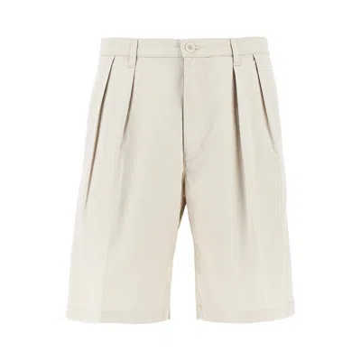 Aspesi Cotton Shorts With Double Dart In Neutral