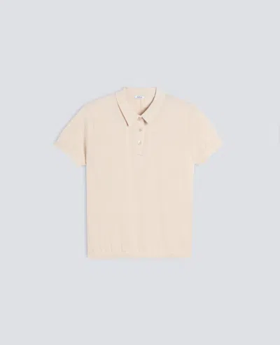 ASPESI COTTON, SILK AND LINEN BLEND POLO SHIRT