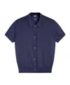 Aspesi Cotton, Silk And Linen-blend Polo-style Cardigan