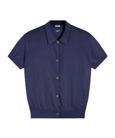 Aspesi Cotton, Silk And Linen-blend Polo-style Cardigan