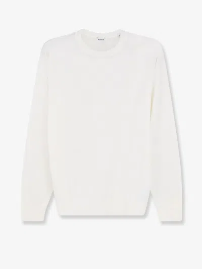 Aspesi Cotton, Silk And Linen Blend Sweater In White