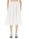 Aspesi Cotton Midi Skirt In White
