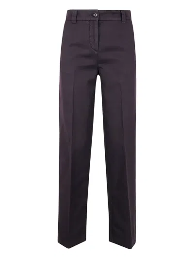 Aspesi Cotton Straight-leg Trousers In Brown