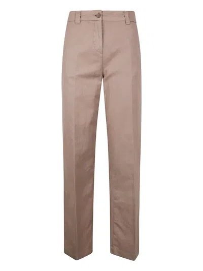 Aspesi Cotton Straight-leg Trousers In Neutrals