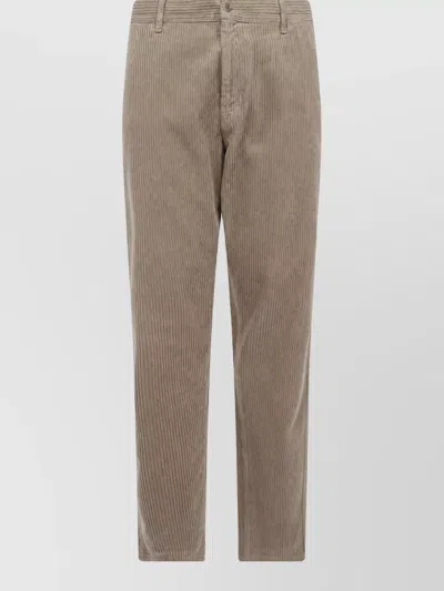 Aspesi Cotton Straight-leg Trousers In Neutral