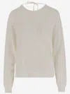 Aspesi Long Sleeve Sweater In White