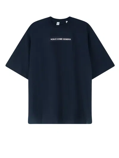 Aspesi Cotton Jersey Crew-neck T-shirt In Blue