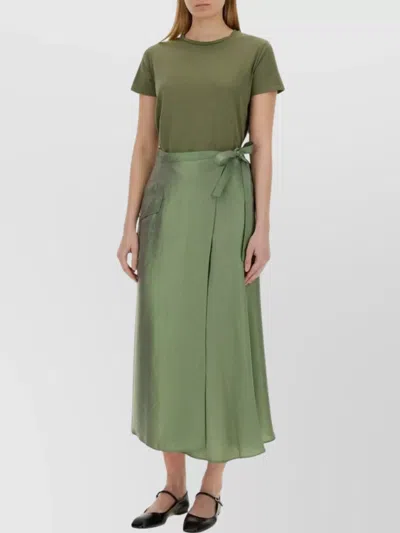 ASPESI COTTON T-SHIRT WITH SIDE POCKET AND TIE WAIST