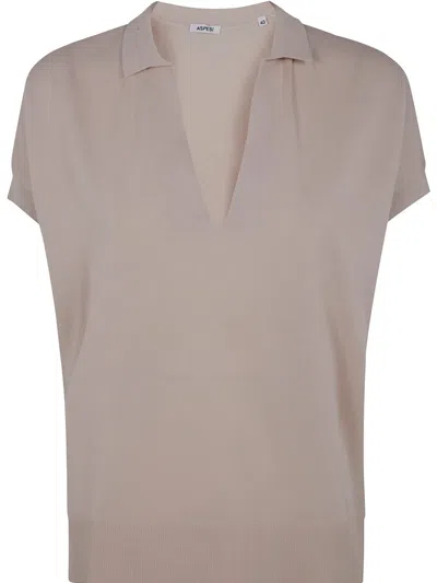 Aspesi Cotton Top In Beis Claro