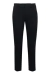 Aspesi Cotton Trousers With Belt Loops And Two Side Pockets In Black
