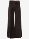 Aspesi Wide-leg Trousers Featuring Pockets In Brown