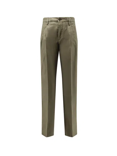 Aspesi Pleated Zipper Casual Pants In Green