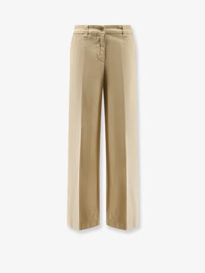 Aspesi Cotton Trousers In Green