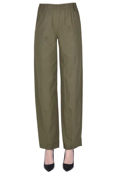 Aspesi Cotton Trousers In Olive Green