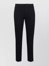 Aspesi Cotton Trousers With Belt Loops And Two Side Pockets In Black