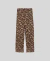 Aspesi Stretch Cotton Pants With Leopard Print