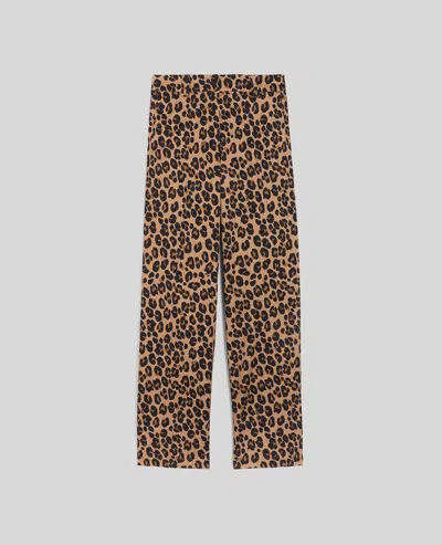 ASPESI COTTON TROUSERS WITH LEOPARD PRINT