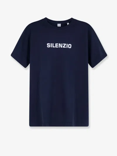 Aspesi Cotton T-shirt With Print In Blue