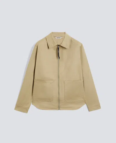 Aspesi Cotton Twill Shirt In Brown