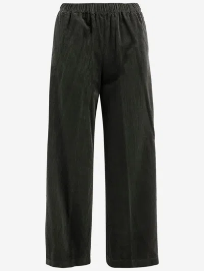 Aspesi Cotton Velvet Pants In Green