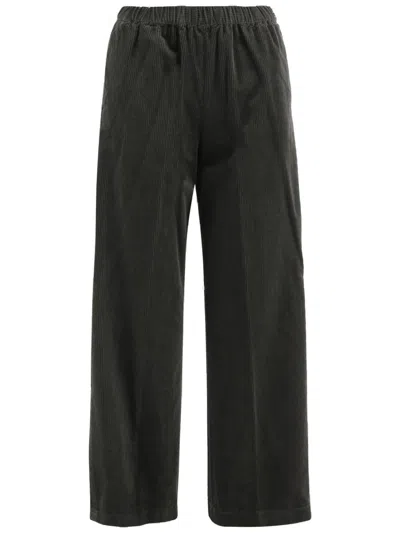 Aspesi Cotton Velvet Pants In Black