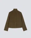 Aspesi Button-strap Jacket In Brown