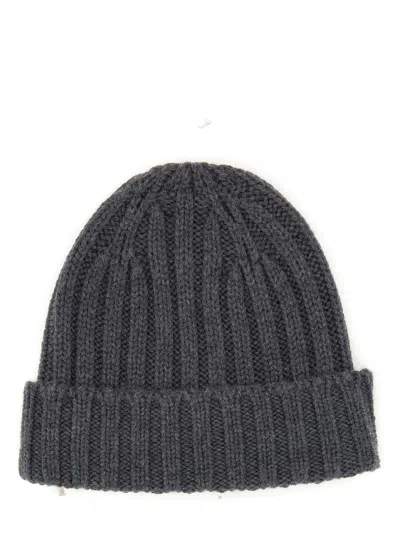 Aspesi Cozy Virgin Wool Beanie Hat For Women In Grey