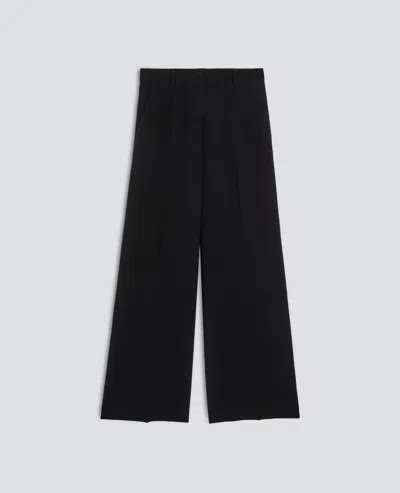 Aspesi Crepe Cady Trousers In Polyester Triacetate In Black