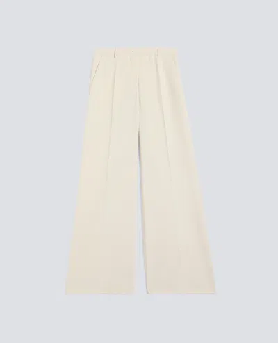 Aspesi Crepe Cady Trousers In Polyester Triacetate In White