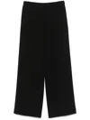Aspesi Crepe Elasticated Trousers In Black