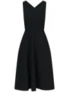 Aspesi Knee Length Dress Fitted Bodice In Black