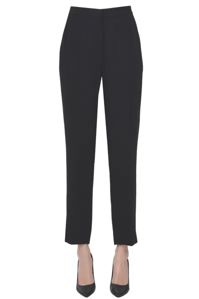 Aspesi Crepè Trousers In Black