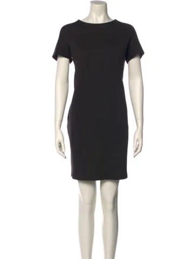 Pre-owned Aspesi Crew Neck Knee-length Dress In Gray