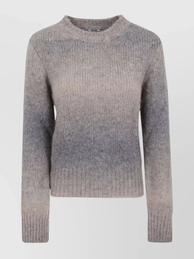 Aspesi Crew Neck Knit Sweater In Grey