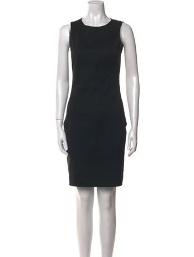 Pre-owned Aspesi Crew Neck Mini Dress In Black