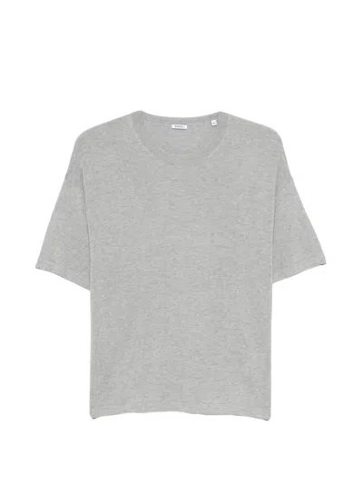 Aspesi Crew Neck Short-sleeve T-shirt In Gray