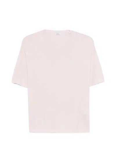 Aspesi Crew Neck Short-sleeve T-shirt In Pink