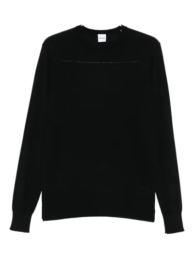 Aspesi Crew-neck Sweater In Black