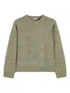 Aspesi Mouline Wool Crew-neck Jumper In Green
