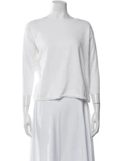 Pre-owned Aspesi Crew Neck Sweater In White
